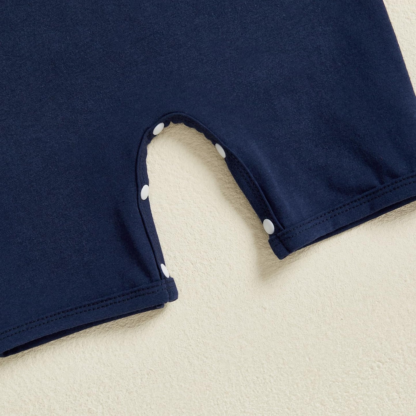 Baby Boy Rompers Half Button-up Jumpsuit Short Sleeve Bodysuit Summer Clothes