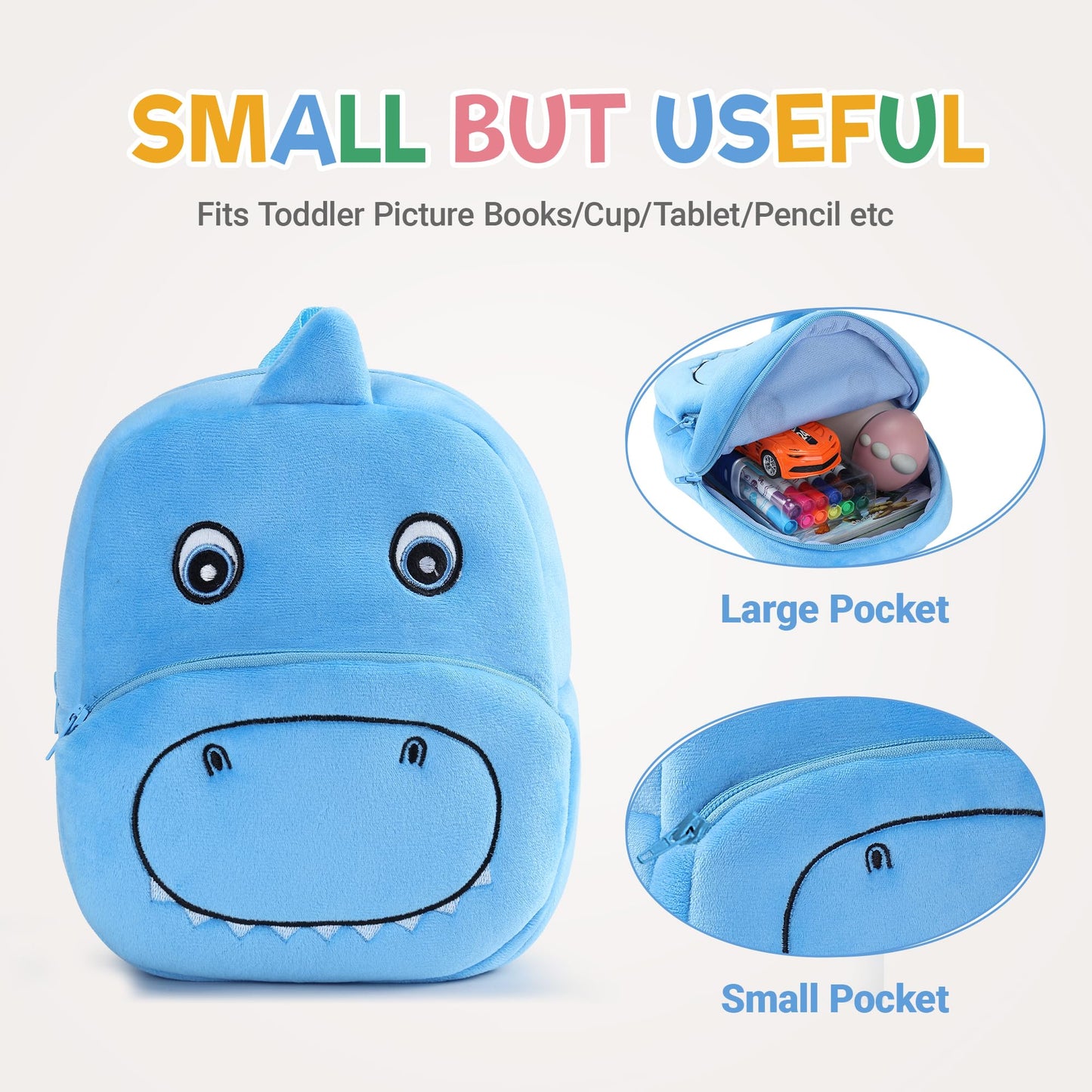 MICHLEY Toddler Backpack Plush Animal SchoolBag Cartoon Girls Travel Bag Mini Baby Daypack for Kids Kindergarten Pre School Bags, Cow