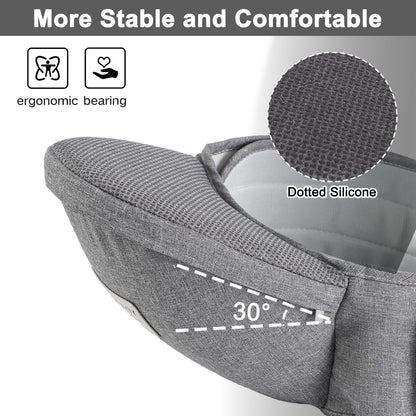 Baby Carrier, Ergonomic 6-in-1 Baby Carrier with Hip Seat for Newborn Infant Toddler, Adjustable Detachable Baby Holder Carrier for Dad Mom