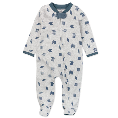 HonestBaby Sleep & Play Footed One-piece Pajama Sleeper 100% Organic Cotton, Baby Boys