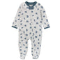 HonestBaby Sleep & Play Footed One-piece Pajama Sleeper 100% Organic Cotton, Baby Boys