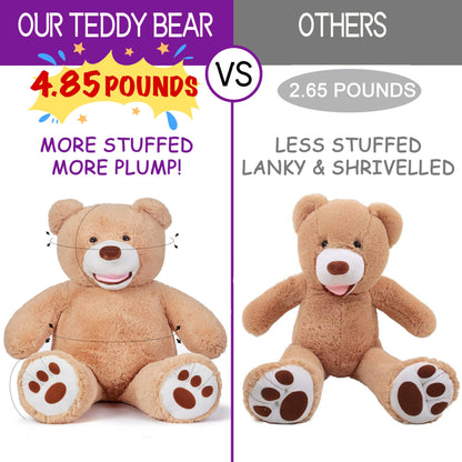 IKASA Giant Teddy Bear Plush Toy Stuffed Animals(Brown,78 inches)