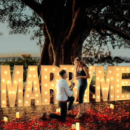 imprsv Marquee Light Up Letters, 3FT Mosaic Letters with Light for Baby Shower Graduation Party Decor, Large A for Engagement Wedding Party Decorations (Need to Assemble)