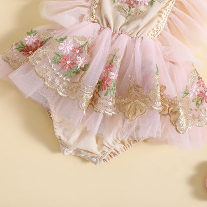 Mubineo Baby Girl Summer Clothes Lace Romper Skirt Dress Princess Outfits Sleeveless Flower Newborn Outfit