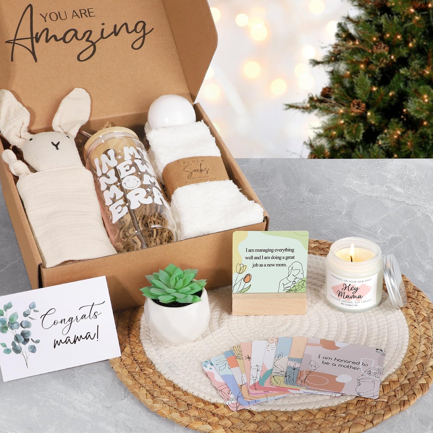 New Mom Gifts & Baby Girl Gifts, New Mom Care Package After Baby, Pregnancy Gifts for Expecting Mom to Be, Postpartum Gifts for Mom, First Time Pregnancy Birthday Christmas Gifts