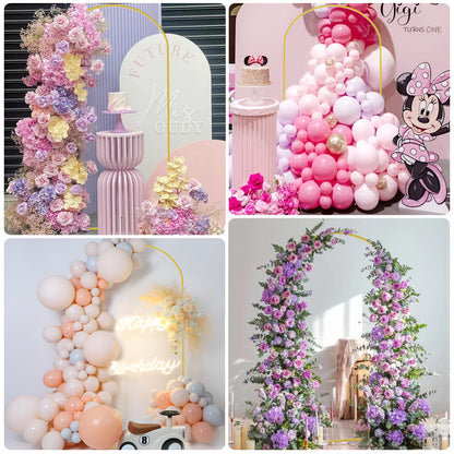 Wokceer 7.2 FT Wedding Arch Backdrop Stand, Gold Metal Arch Backdrop Stand for Wedding Ceremony Birthday Party Bridal Baby Shower Photo Booth Garden Floral Balloon Arches Decoration