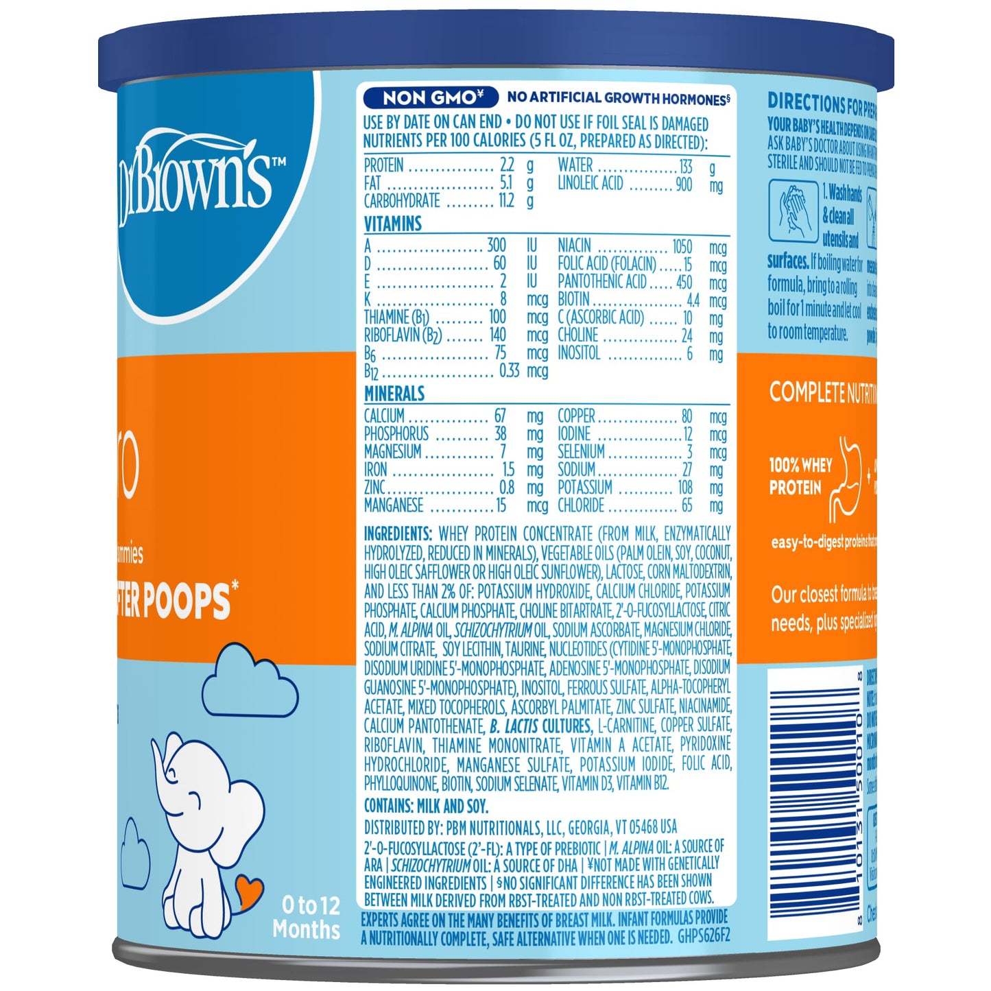 Good Start | Dr. Brown’s Gentle Pro, Baby Formula Powder, For Sensitive Tummies, Easy Digestion and Softer Poops, Infant Formula with Probiotics, DHA, Non-GMO, 20 Ounce