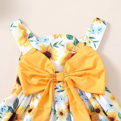 Newborn Infant Baby Girl Dress Toddler Girl Clothes Halter Backless Sleeveless Flower Sundress Summer Dresses for Girl