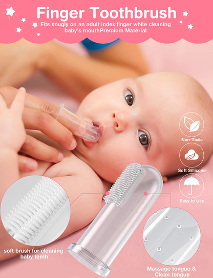 OTTOLIVES Baby Healthcare and Grooming Kit, 24 in 1 Baby Electric Nail Trimmer Set Newborn Nursery Health Care Set for Newborn Infant Toddlers Baby Boys Girls Kids (0-3 Years+) (Green)