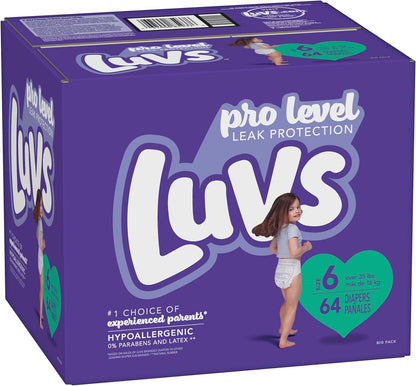 Luvs Size 3 Baby Diapers, Platinum Protection Bluey Diapers for Day & Night, Size 3, 104 Count (Packaging May Vary)