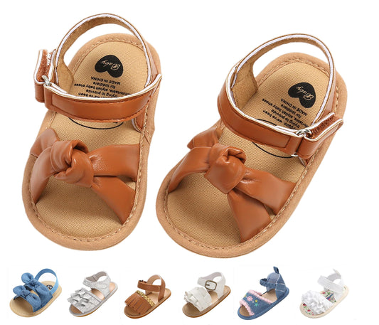 Baby Girls Sandals Summer Shoes Outdoor First Walker Toddler Girls Shoes for Summer