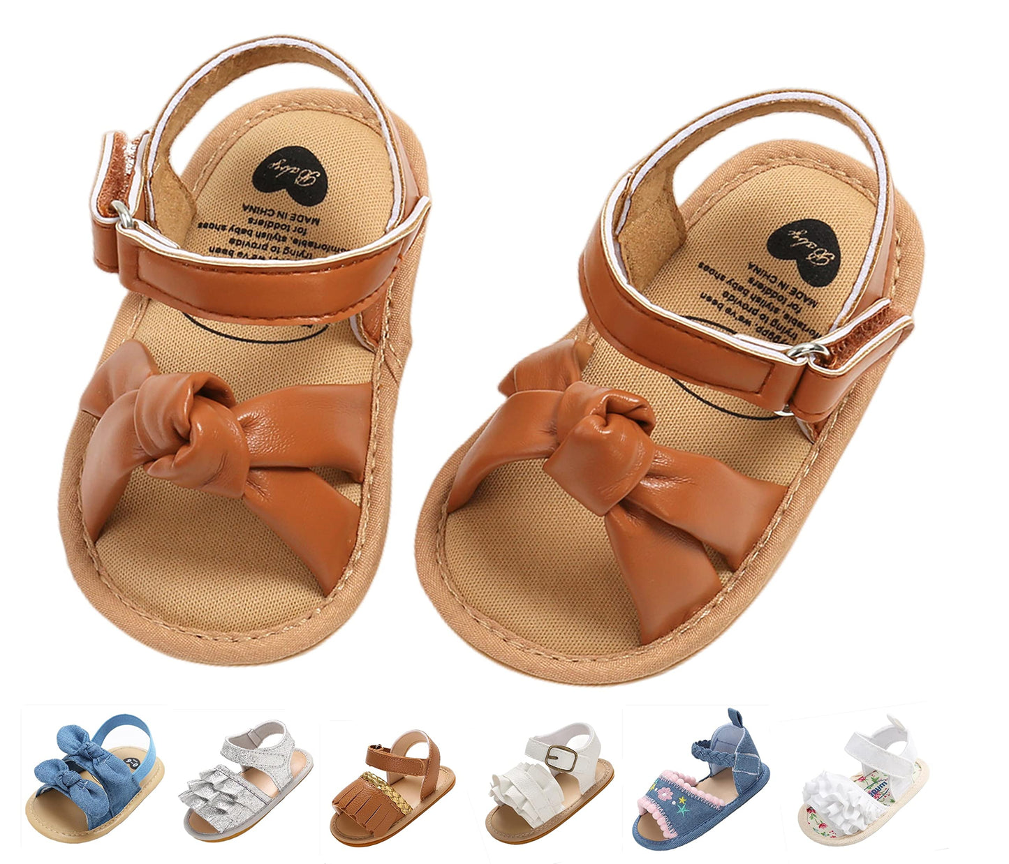 Baby Girls Sandals Summer Shoes Outdoor First Walker Toddler Girls Shoes for Summer