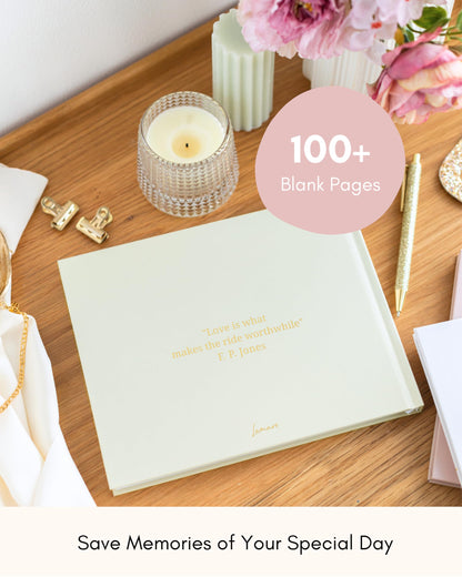 Lamare Elegant Blank Page Wedding Guest Book – The Perfect Polaroid Guest Book for Wedding Receptions, Birthdays, Baby Showers, and Special Events – A Stylish Sign-in Book for Guests