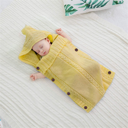 XMWEALTHY Newborn Baby Wrap Swaddle Blanket Knit Sleeping Bag Receiving Blankets Stroller Wrap for Baby(Dark Gray) (0-6 Month)