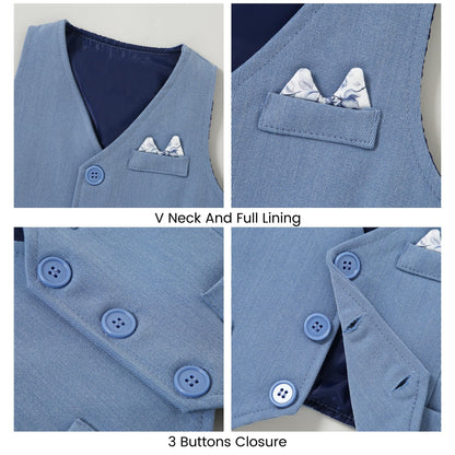 YALLET Baby Boy Clothes Suit 0-24 Months Infant Gentleman Outfits Formal Dress Shirt+Bowtie+Vest+Pants Set Baby Wedding Suits