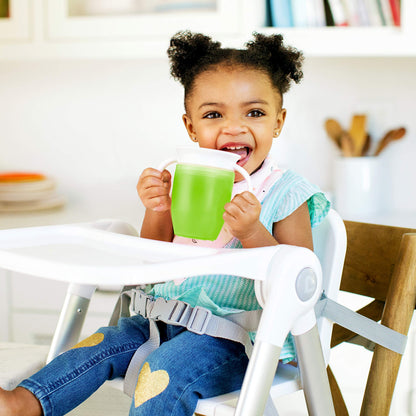 Munchkin Sippy Cup for 6 Month Old and Up, Spill Proof Miracle 360 Toddler Cups with Transition Handles, 7 Ounce, 2 Pack, Blue/Green