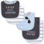 Hudson Baby Unisex Baby Cotton Terry Bib and Burp Cloth Set, Dinner Date, One Size