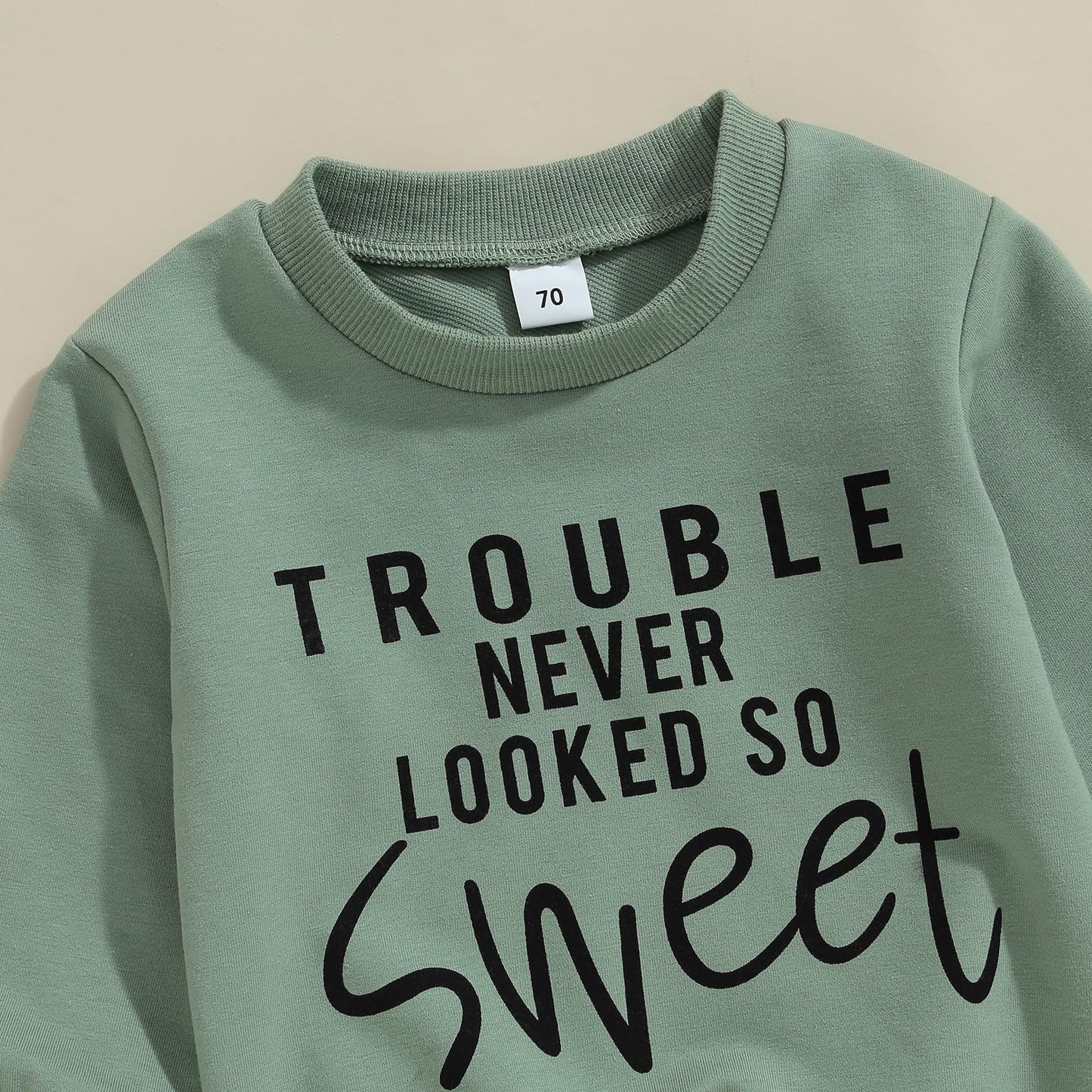 Toddler Baby Boy Fall Clothes Letter Print Long Sleeve Sweatshirt Elastic Pants Cute Kids Winter Outfits