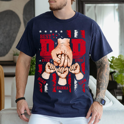 Personalized Fathers Day Shirts for Dad, Grandpa Shirt with Grandkids Names, Gifts for Dad Hunting Fishing