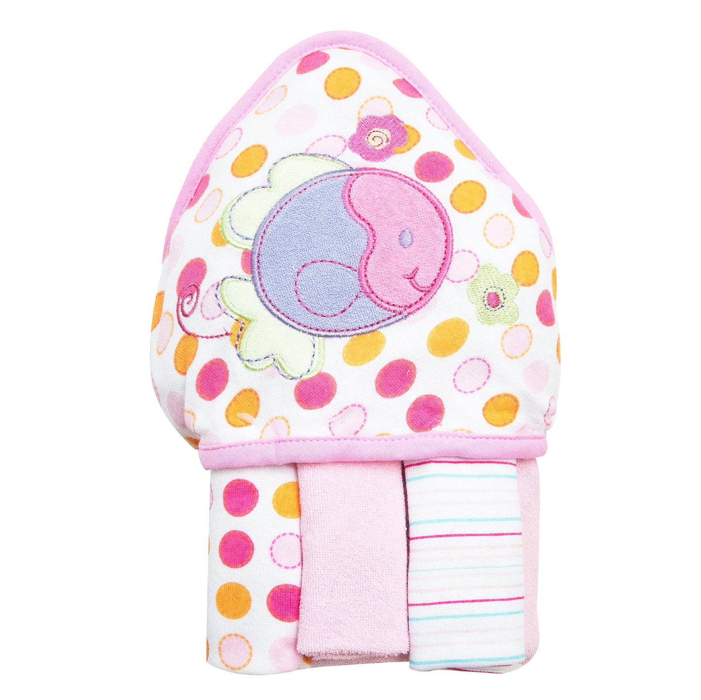 Spasilk Baby Bath Hooded Terry Towel with 3 Washcloths, Baby Bath Essentials, One Size, Blue Whale
