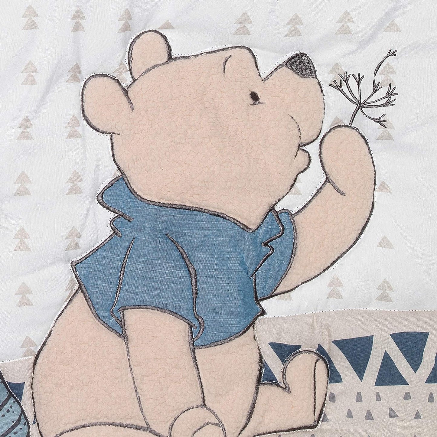 Lambs & Ivy Forever Pooh 3Piece Baby Crib Bedding Set, Blue
