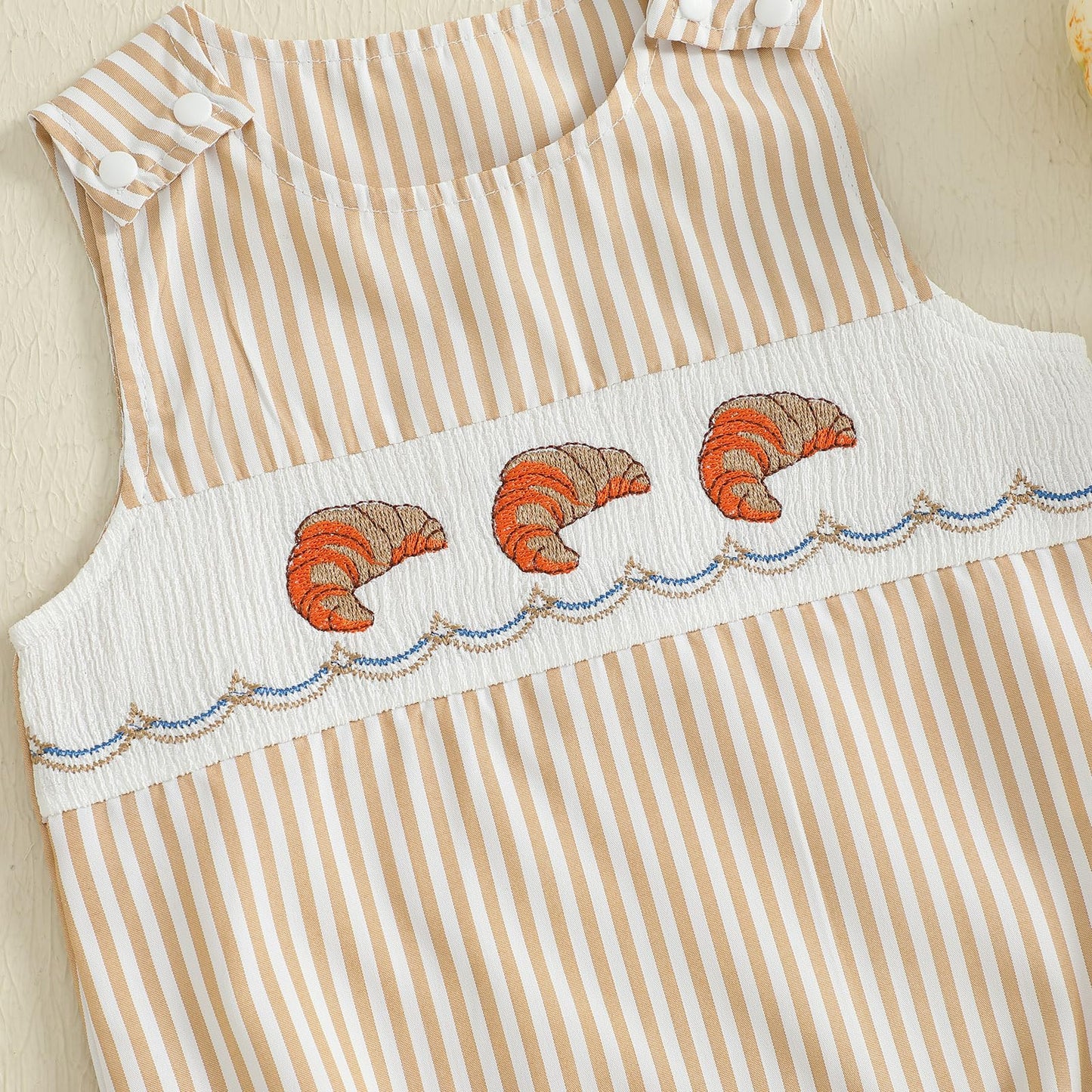 Baby Girl Pumpkin Embroidery Jumpsuit Halloween Sleeveless Round Neck Plaid Tank Romper