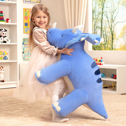 IKASA Giant Triceratops Dinosaur Stuffed Animal Plush Toy,30" Soft Big Large Jumbo Toys,Huge Size Cute Fluffy Plushy Oversized Plushie,Gifts for Kids