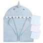 Gerber Baby 4 Piece Animal Character Hooded Towel and Washcloth Set, Brown Lion, One Size