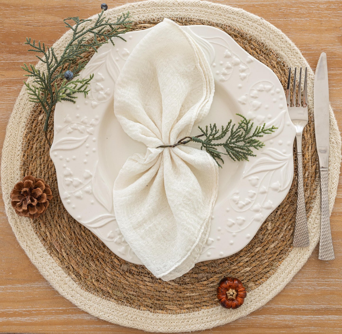 Cheesecloth Napkins 17x17 Inches Spring Cloth Handmade Washable Reusable for Mothers Day Lunch Dinner Wedding Baby Bridal Shower Party Rustic Boho Decorations Bulk Set of 6 Pink