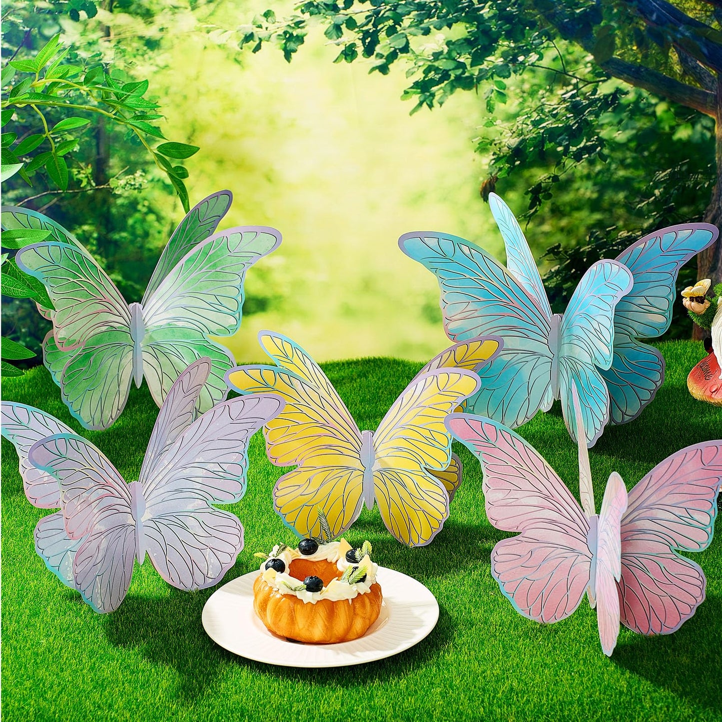 Yexiya 15 Pieces Butterfly Table Centerpiece Birthday Party Decorations Table Toppers Centerpieces Butterfly Theme Party Decor for Birthday Shower Supplies (Classic)