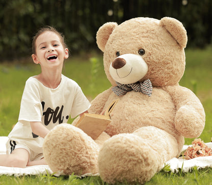 Poutmac Big Pink Teddy Bear 4Ft Giant Stuffed Animal Plush Toy for Girlfriend Women Kids for Valentines Christmas Birthday