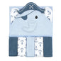 Hudson Baby Unisex Baby Hooded Towel and Five Washcloths, Modern Giraffe, One Size