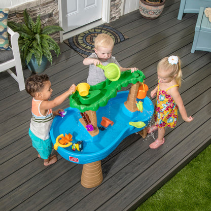 Step2 Rain Showers Splash Pond Toddler Water Table, Kids Water and Sand Activity Sensory Playset, Summer Outdoor Toys, 13 Piece Toy Accessories, For Toddles 1.5+ Years Old