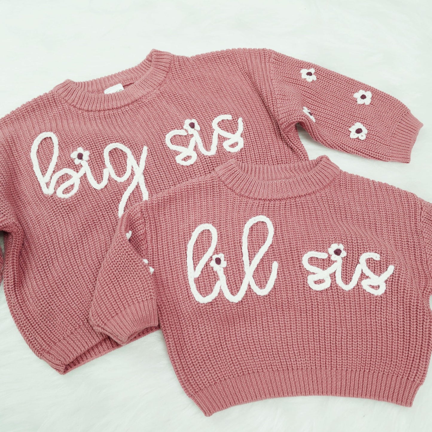 Big Sis Lil Sis Sweater - Big Sister Little Sister Matching Outfits Baby Girl Knit Sweater Fall Clothes