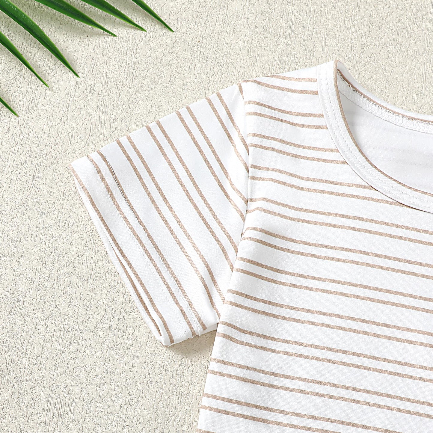 ZOEREA Toddler Baby Boys Clothes Summer Outfit Stripe T-Shirt and Shortall Romper Set Cute Jumpsuit Solid Color 6M-4T
