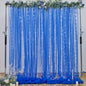 White Tulle Backdrop Curtain with Lights String for Parites 10×8ft Sheer Backdrop Curtains White Curtain Backdrop for Wedding Baby Shower Birthday Party Photo Shoot Decorations(2 Panels 10ft×8ft)