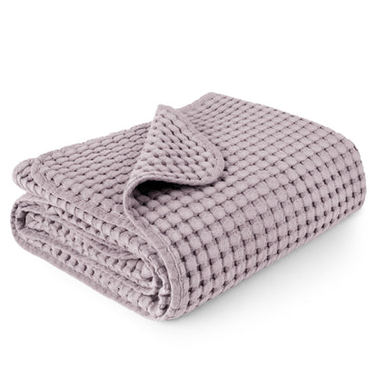 Konssy Waffle Baby Blanket - Soft & Cozy Nursery Swaddle Blanket, Lightweight Toddler Throw for Boys & Girls, Ideal for Wrapping (Oat)