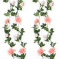 Felice Arts 2 Pack Pink Artificial Rose Garland Each 6.5FT Fake Rose Vine Hanging Floral Garland for Wedding Flowers Table Centerpiece Arrangement Baby Shower Decor