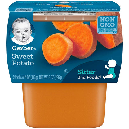 Gerber 2nd Food Baby Food Sweet Potato Puree (2 Count) and Gerber My 1st Veggies Starter Kit (Carrot, Green Bean & Sweet Potato Puree) (6 Count)