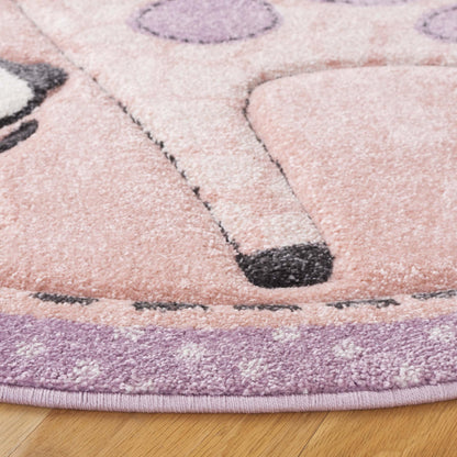 SAFAVIEH Carousel Kids Collection Accent Rug - 4' x 6', Ivory, Animal Design, Non-Shedding & Easy Care, Ideal for High Traffic Areas for Boys & Girls in Playroom, Nursery, Bedroom (CRK120A)