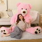 MorisMos Smile Giant Teddy Bear, 51inch Large Stuffed Bears with Big Footprints, Big Stuffed Animals Cuddly Plush Gifts for Girlfriends, Boyfriend, Dark Brown