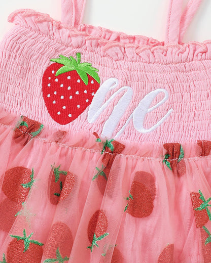 Renotemy Baby Girl Tulle Dress Sleeveless Romper Smocked Halter 1st Birthday Clothes Cake Smash Outfits with Flower Headband