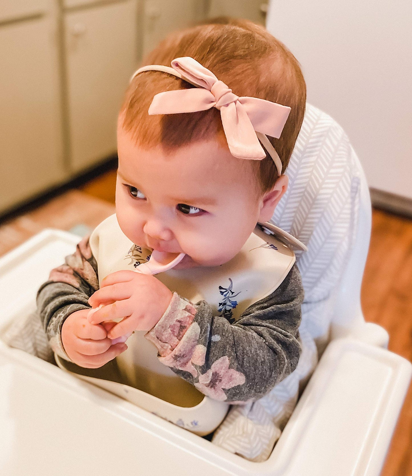 Itzy Ritzy Silicone Spoon & Fork Set; Baby Utensils Featuring a Baby Fork and Spoon with Looped, Braided Handles - Made of 100% Food Grade Silicone & BPA-Free - Ages 6 Months and Up (Pink)