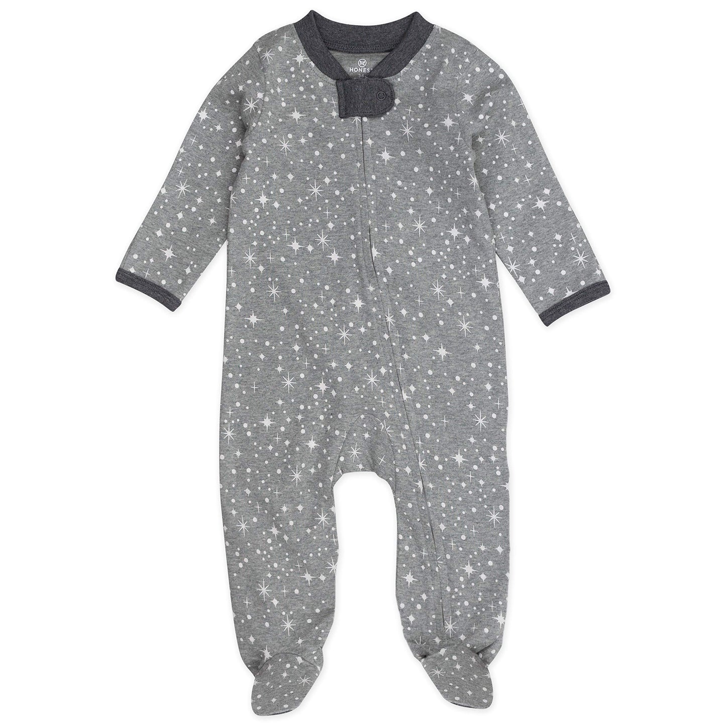HonestBaby Sleep & Play Footed One-Piece Pajama Sleeper 100% Organic Cotton, Baby Boys