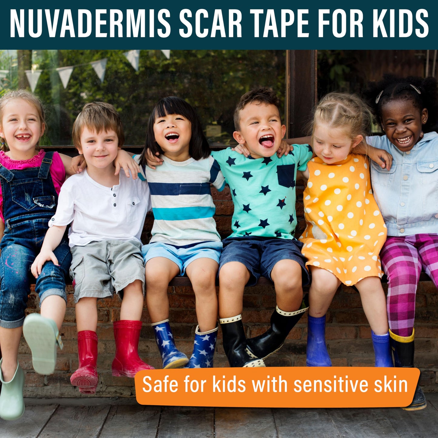 NUVADERMIS Silicone Scar Sheets - Extra Long Scar Sheets for C-Section, Tummy Tuck, Keloid, and Surgical Scars - Reusable Medical Grade Silicone Scar Sheets - Pack of 4 - Light Tone