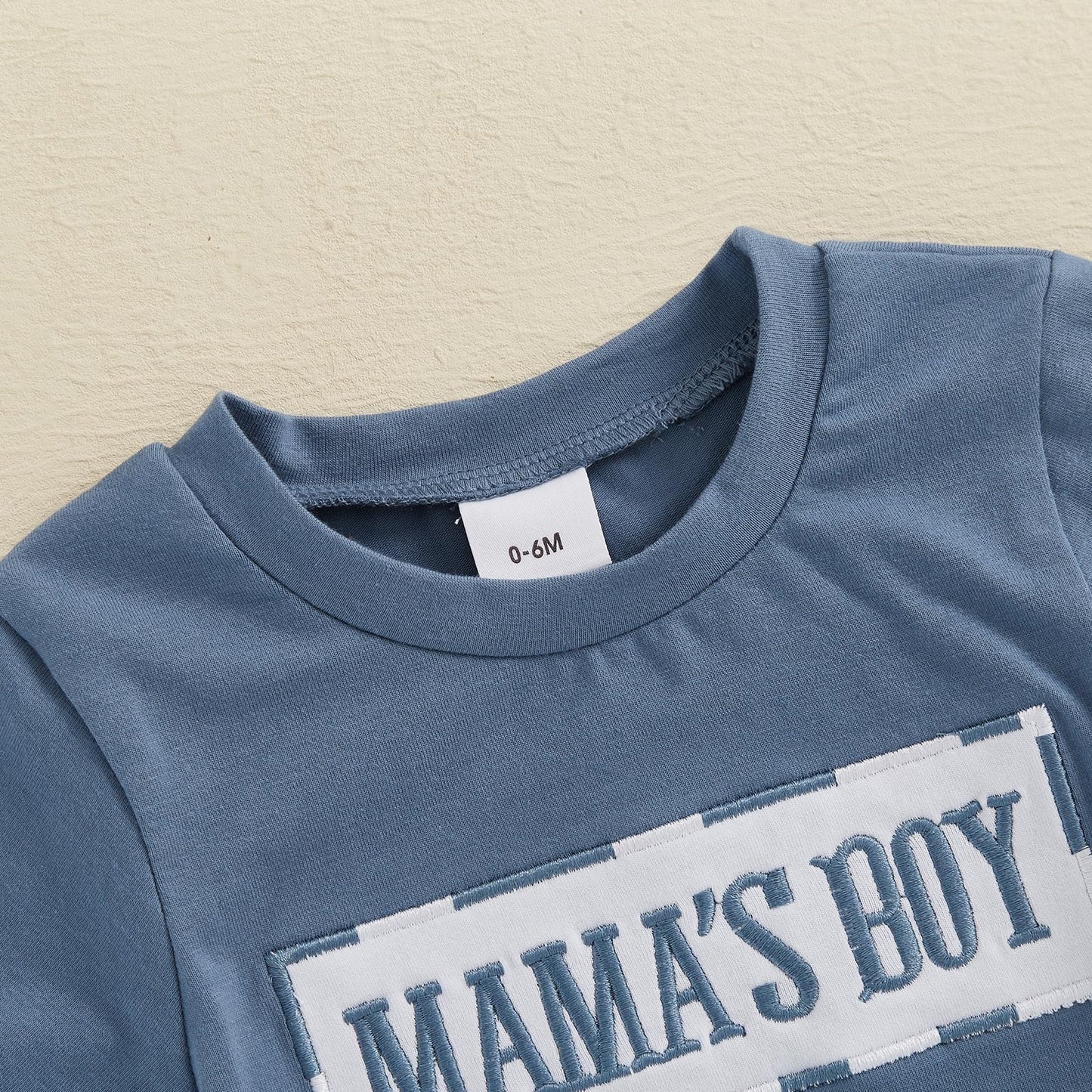 NZNDSHD Baby Boy Summer Clothes Daddys/Mamas Boy Matching Outfit Short Sleeve Embroidery T-shirt Plaid Toddler Shorts Set