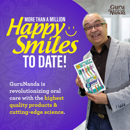 GuruNanda Butter On Gums Toothbrush, ADA Accepted, with 8000+ Ultra Soft Softex Bristles for Sensitive & Receding Gums, Perfect for Whiter Teeth, 8 Ct