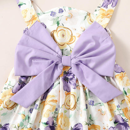 Newborn Infant Baby Girl Dress Toddler Girl Clothes Halter Backless Sleeveless Flower Sundress Summer Dresses for Girl