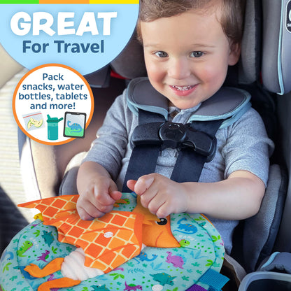 Buckle Toys Blossom Butterfly Toddler Backpack with Buckles and Toddler Learning Activities and Sensory Toys for Toddlers 1-3, Travel Essentials & Road Trip Activities for Fine Motor Skill Development