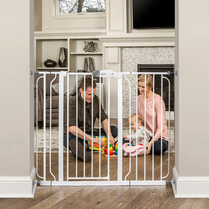 Regalo Easy Step 38.5-Inch Wide Walk Thru Baby Gate, Includes 6-Inch Extension Kit, Pressure Mount Kit, Wall Cups